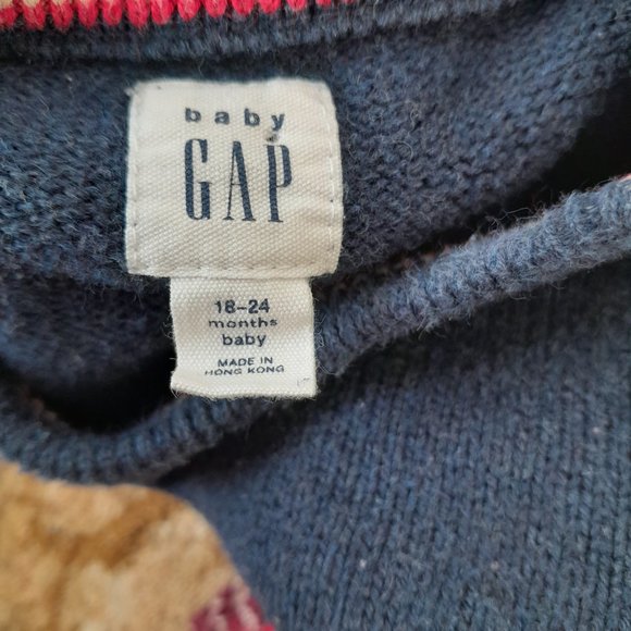 baby GAP Navy Sweater with Bear - Picture 9 of 16